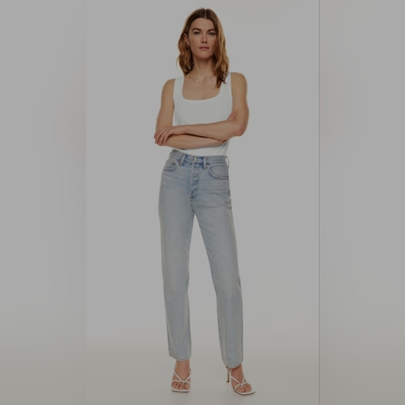 Denim Forum Denim - Denim Forum Women's Light Blue Straight Leg Jeans